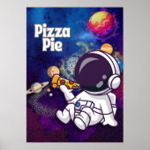 Pizza Pie Spaß Astronaut Wandkunst Poster (Vorne)