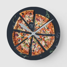 Pizza Pie Wall Clock Runde Wanduhr