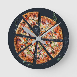 Pizza Pie Wall Clock Runde Wanduhr