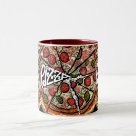 Pizza Pie Zweifarbige Tasse