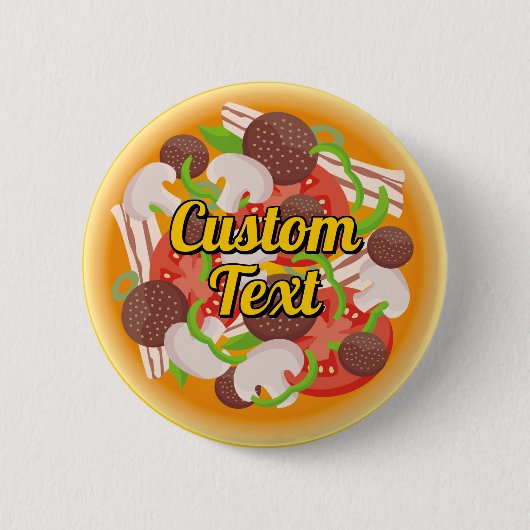 Pizza Pinback Button (Vorderseite)