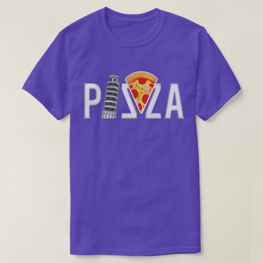 Pizza Pisa Tower, lustig T-Shirt (Design vorne)