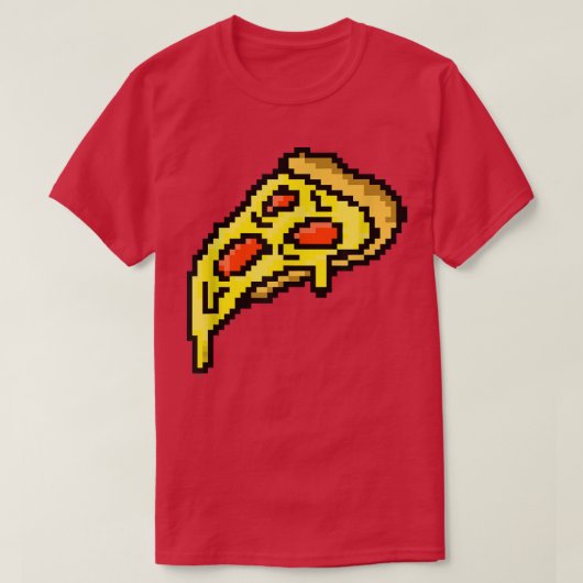 Pizza Pixel 8 Bitmap Pixel Computer Graphic 22 T-Shirt (Design vorne)
