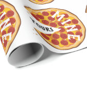 Pizza Pizza Funny Pepperoni niedlich Feinschmecker Geschenkpapier (Rolleneckpunkt)