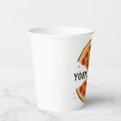 Pizza Pizza Funny Pepperoni niedlich Feinschmecker Pappbecher (Rechts)