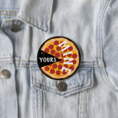 Pizza Pizza niedlich Feinschmecker schwarz rot Button (Beispiel)