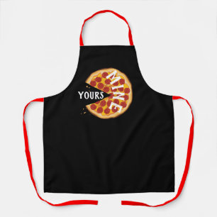 Pizza Pizza niedlicher Feinschmecker Rot Schwarz Schürze
