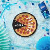 Pizza Pizza niedliches Party Schwarz Pappteller (Party)