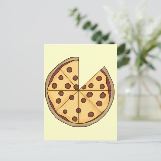 Pizza Pizza Pizza Postkarte (Stehend Vorderseite)