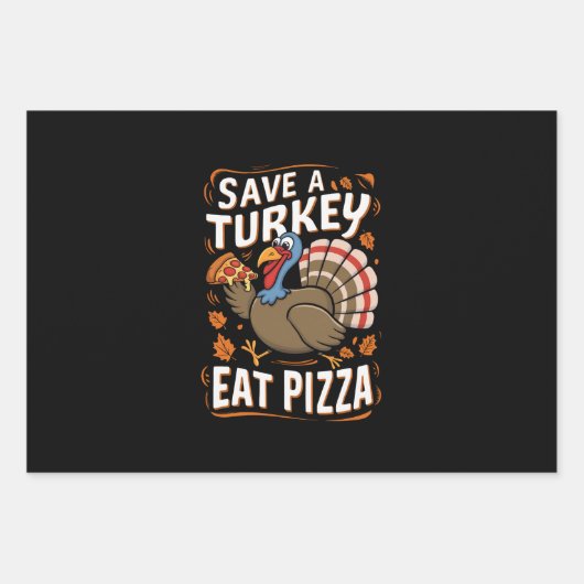 Pizza Pizza Pizza rett Tracht Geschenkpapier Set (Vorderseite)