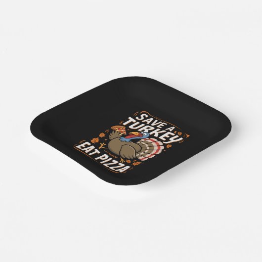 Pizza Pizza Pizza rett Tracht Pappteller (Gewinkelt)