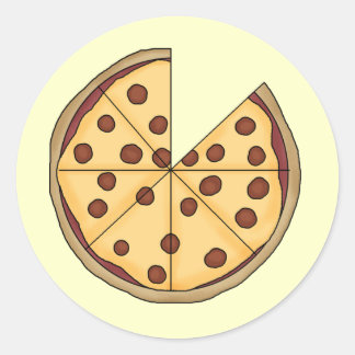 Pizza Pizza Pizza Runder Aufkleber