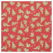 Pizza Pizza Slice Rotes Muster Stoff (Muster)