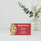 Pizza Pizzaria italienische Visitenkarte-Schablone Visitenkarte (Stehend Vorderseite)