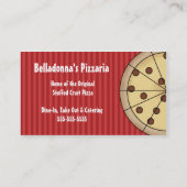 Pizza Pizzaria italienische Visitenkarte-Schablone Visitenkarte (Rückseite)