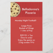 Pizza Pizzaria Italienisches Restaurant Flyer Vorl (Hinten)