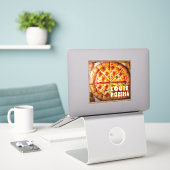 Pizza Pizzeria Design Aufkleber (Laptop auf Schreibtisch)