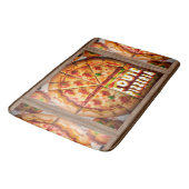 Pizza Pizzeria Design Badematte (Schrägansicht)