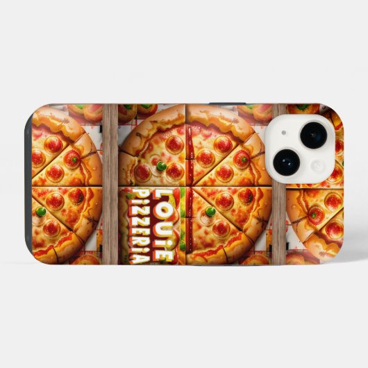 Pizza Pizzeria Design iPhone Hülle (Rückseite (Horizontal))