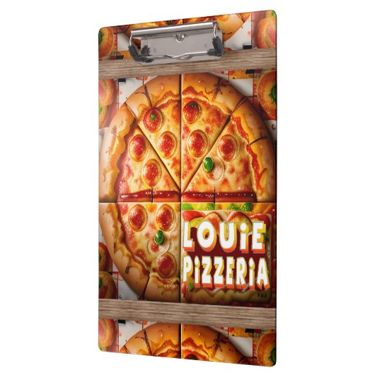 Pizza Pizzeria Design Klemmbrett (Links)
