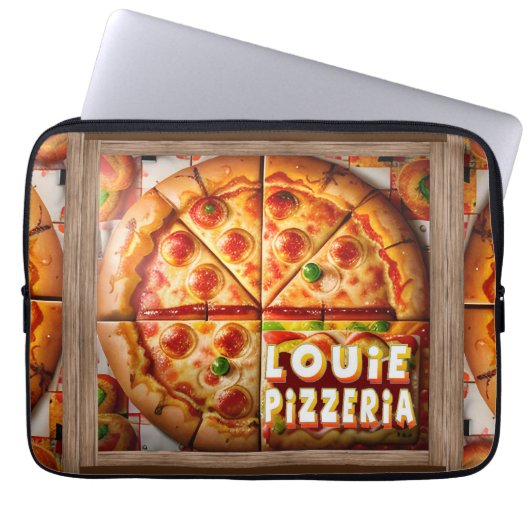Pizza Pizzeria Design Laptopschutzhülle (Vorderseite)