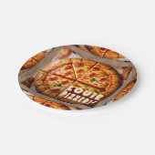 Pizza Pizzeria Design Pappteller (Schrägansicht)