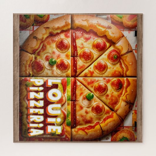 Pizza Pizzeria Design Puzzle (Horizontal)