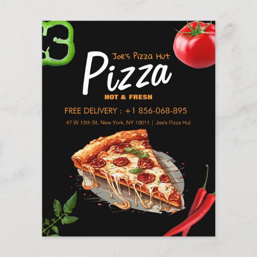 Pizza Place Custom Editable Flyer (Vorne)