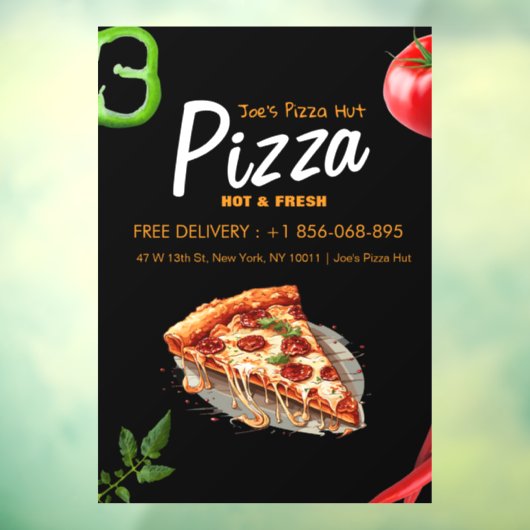 Pizza Place Custom Window Cloning Fensteraufkleber (Blatt 3)