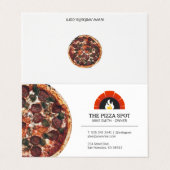 Pizza Place Shop Business Card Visitenkarten (Außenseite Aufgefaltet)