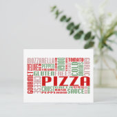 Pizza Plauderei Postkarte (Stehend Vorderseite)