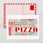 Pizza Plauderei Postkarte (Vorne/Hinten)