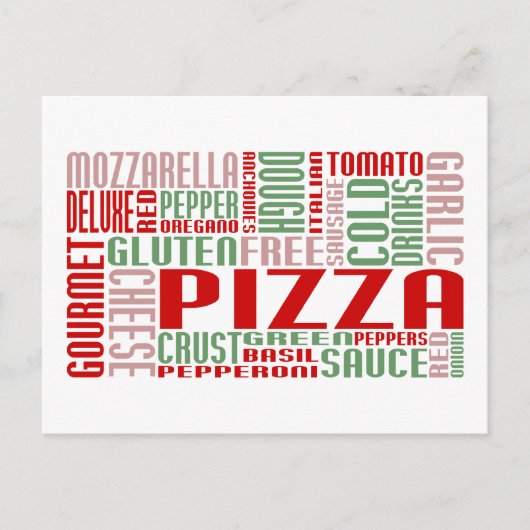 Pizza Plauderei Postkarte (Vorderseite)