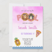 Pizza Pool Geburtstagseinladungen Einladung (Vorderseite)