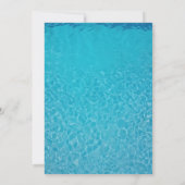 Pizza & Pool Party Sommerwasser Geburtstag Einladung (Rückseite)