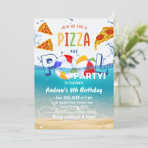 Pizza & Pool Party Sommerwasser Geburtstag