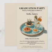 Pizza, Poolside, Pool Party | graduation party Einladung (Vorne/Hinten)