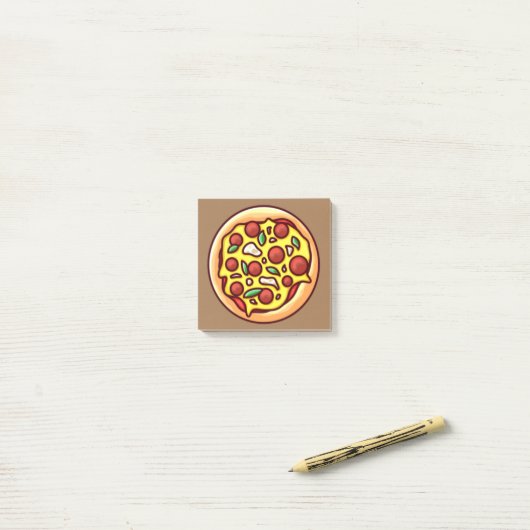 Pizza Post-it Klebezettel (Auf Schreibtisch)