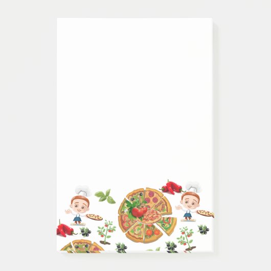 Pizza Post-it Klebezettel (Vorderseite)