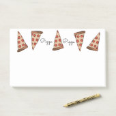 Pizza-Post-Itanmerkungen Post-it Klebezettel (Auf Schreibtisch)