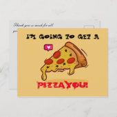 Pizza Postcard Postkarte (Vorne/Hinten)