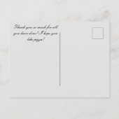 Pizza Postcard Postkarte (Rückseite)