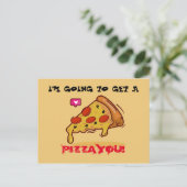 Pizza Postcard Postkarte (Stehend Vorderseite)