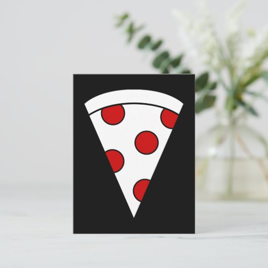 Pizza Postkarte (Stehend Vorderseite)
