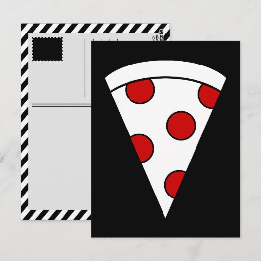 Pizza Postkarte (Vorne/Hinten)