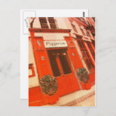 Pizza Postkarte (Vorne/Hinten)