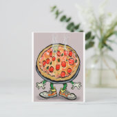 Pizza Postkarte (Stehend Vorderseite)