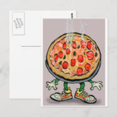 Pizza Postkarte (Vorne/Hinten)