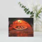Pizza Postkarte (Stehend Vorderseite)