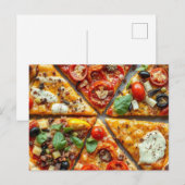 Pizza Postkarte (Vorne/Hinten)